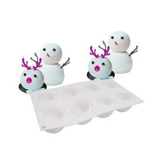 8 Hình Bán Nguyệt Dừa Pháp Mousse Trái Cây Sáng Tạo Nướng Silicon Khuôn Làm Bánh Gia Đình