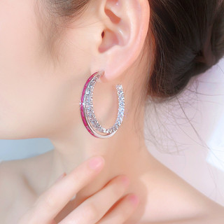 Châu Âu Mỹ ins Phong Cách Mới Hua Kim Cương Đính Bông Tai Độc Đáo Nữ