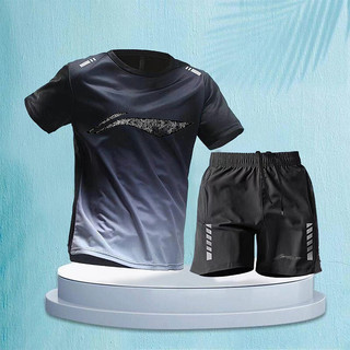 Áo sơ mi tập bóng bàn Li Ning mới thời trang dành cho nam và nữ, quần short ngắn tay thấm mồ hôi và thoáng khí Bộ đồ thể thao