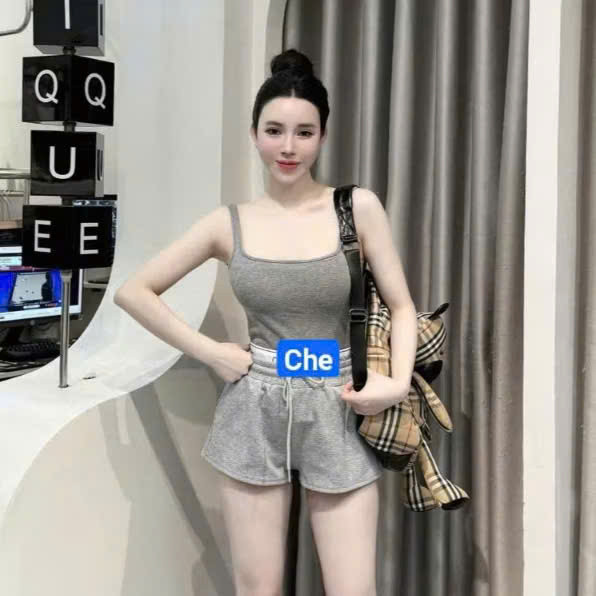 Set Bộ Quần Áo 2 Dây Cạp Cao Can Vin KCloset Bộ Mùa Hè Vải Cotton Mát Thời Trang Hàn Quốc NA813