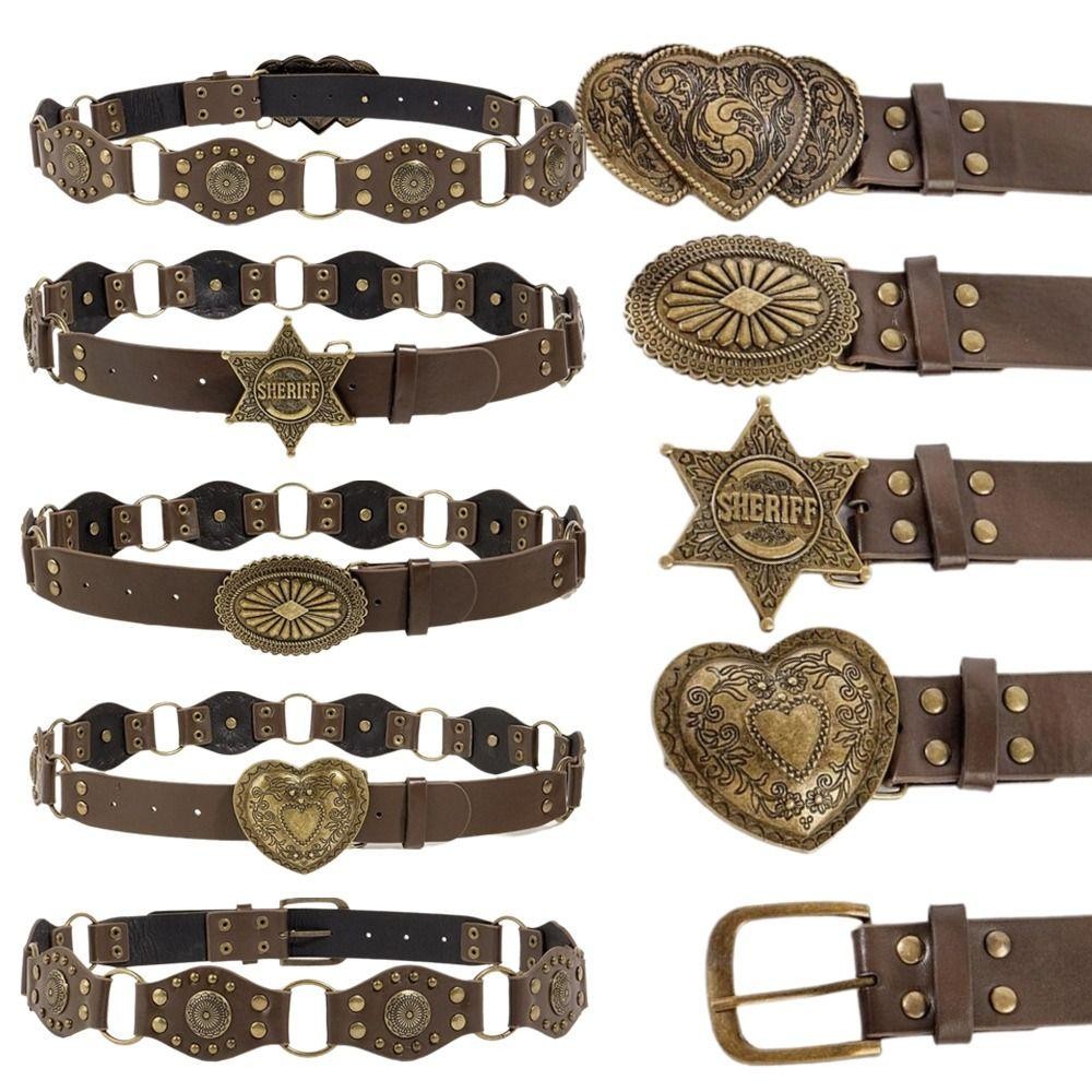 METUBE Thắt Lưng, Grommet Da PU Gothic Steampunk Eo Cinch Thắt Lưng, Thời Trang Vintage Đinh Tán Rộng Y2k Thắt Lưng Quần Jean Nữ