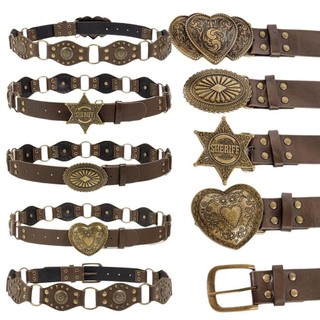 Thắt lưng METALWRK da PU phong cách Gothic Steampunk, retro vintage cho quần jean nữ