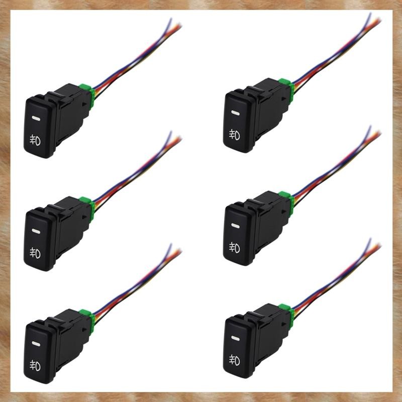 [S Z] Công tắc trang bị lại tự động 6X Công tắc bật tắt chống nước Công tắc đèn sương mù với 4 dòng cho đèn trắng