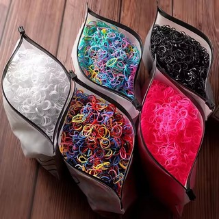 [Đến 3-5 ngày] -Vòng cao su đầy màu sắc - Dây buộc tóc co giãn dùng một lần - Dây cao su giữ đuôi ngựa - Phụ kiện tóc cho trẻ em