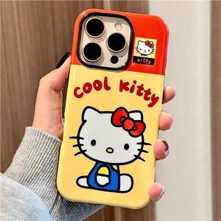 Ốp lưng KTCat 2 trong 1 dễ thương cho Apple 17 / 16 Pro Max iPhone 15 Dual Layer 14 Pro Film 13 / 12 / 11 Pro Max 7 / 8p Xs Max Vỏ bảo vệ chống sốc