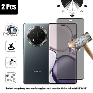 2 Chiếc Kính Cường Lực Chống peeping Chất Lượng Cao Bảo Vệ Màn Hình Riêng Tư Cho Honor X9c X9b X9a X7b X8b X5 X6a Plus 4G 5G 9D Kính Bảo Vệ Chống Gián Điệp Phim