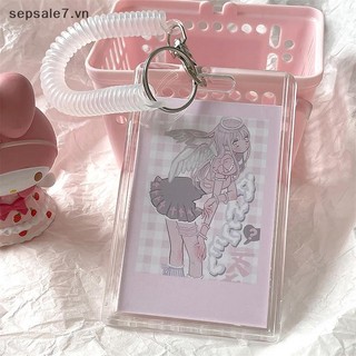 [Phổ biến] Hộp đựng thẻ ảnh Acrylic Hộp đựng thẻ thần tượng Kpop Tay áo ảnh trong suốt Hộp đựng thẻ xe buýt ID di động Móc khóa mặt dây chuyền {đồ chơi}