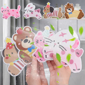 1 / 3 Miếng Dán Khử Mùi Nắp Bồn Cầu - Hoạt Hình Dễ Thương Phòng Tắm Air Fresh Patch - Decal Trị Liệu Tủ Quần Áo - Bánh Ngọt Trang Trí Tường - Đa Phong Cách, Tự Dính, Chống Thấm Nước