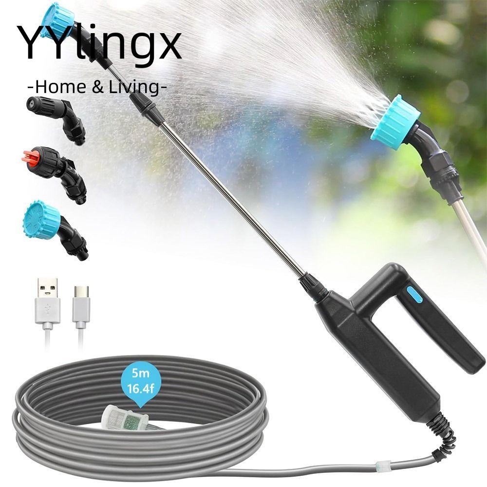 Cây đũa phép, Điện 3 vòi phun có thể điều chỉnh Máy phun tưới vườn bằng kính thiên văn, 7.4V Weed, Lawn, Yard Tay cầm phun tưới nước có thể sạc lại chạy bằng pin