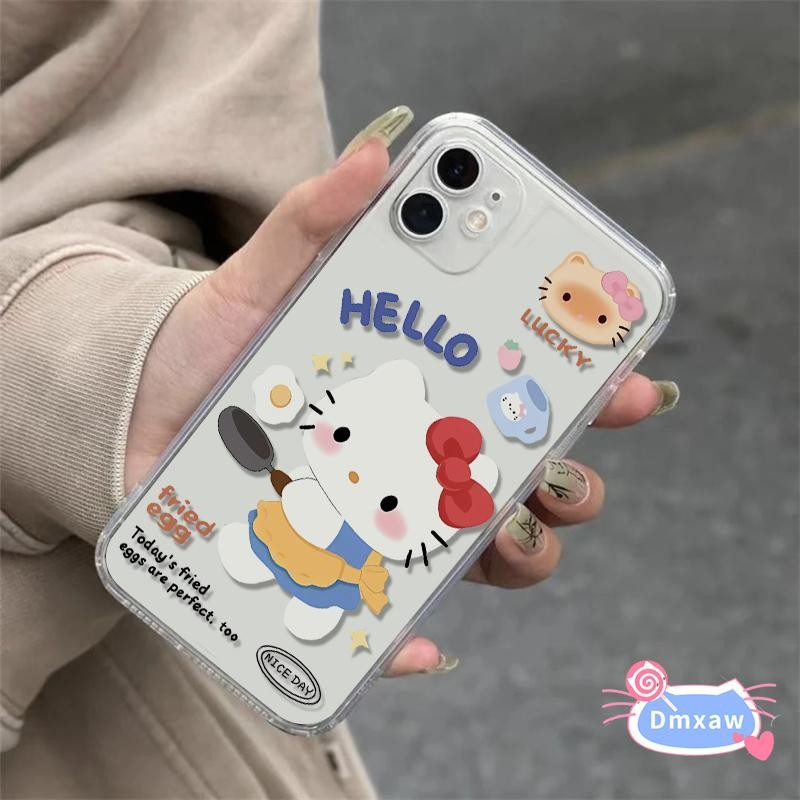 Ốp Điện Thoại Mèo Kitty Hoạt Hình Dễ Thương Cho Realme V30 V30T V25 V23 V23i V20 V13 V5 X7 Pro Max Ultra C1 Q5 Q3 Q2 Pro Q5i Q3i Q3S Q3T Narzo 30 5G Vỏ Bảo Vệ Chống Rơi