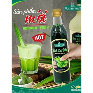 siro LÁ DỨA / LÁ NẾP golden farm 525ml - panda syrup