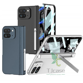 Bản lề từ tính Full Bracket Stand Case Cover Google Pixel 9 / 10 Pro Fold Mặt trước Kính cường lực Phim chân đế Vỏ bọc trọn gói