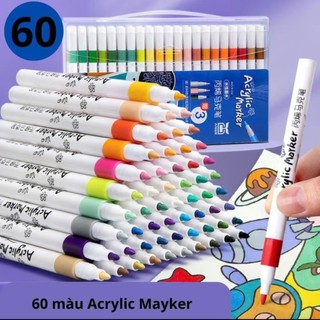 Hộp 60 Bút Màu Acrylic Maker Cao Cấp Bộ 60 Màu Tươi Sáng Đánh Thức Đam Mê Nghệ Thuật