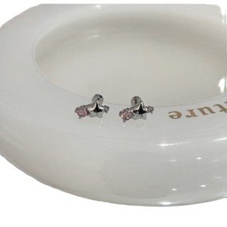 Sách nhỏ màu đỏ 316L đồng mạ vàng bằng thép Titan Mèo Bông tai Trang sức phong cách thiếu nữ dễ thương Mèo Bông tai đinh xương