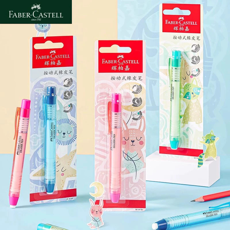 Faber-castell Loại Đẩy Bút Tẩy Màu Bút Chì Văn Phòng Phẩm Cho Học Sinh Sửa Đổi Dụng Cụ
