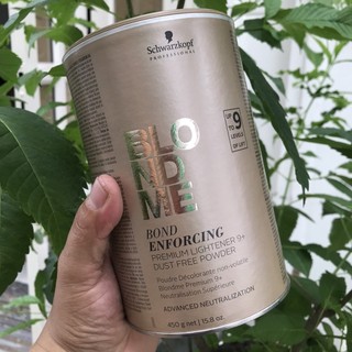 Bột tẩy nâng sáng tóc 9 cấp độ Blond me Premium Lightener 9+ Dust Free Powder Schwarzkopf 450g [ TN ]