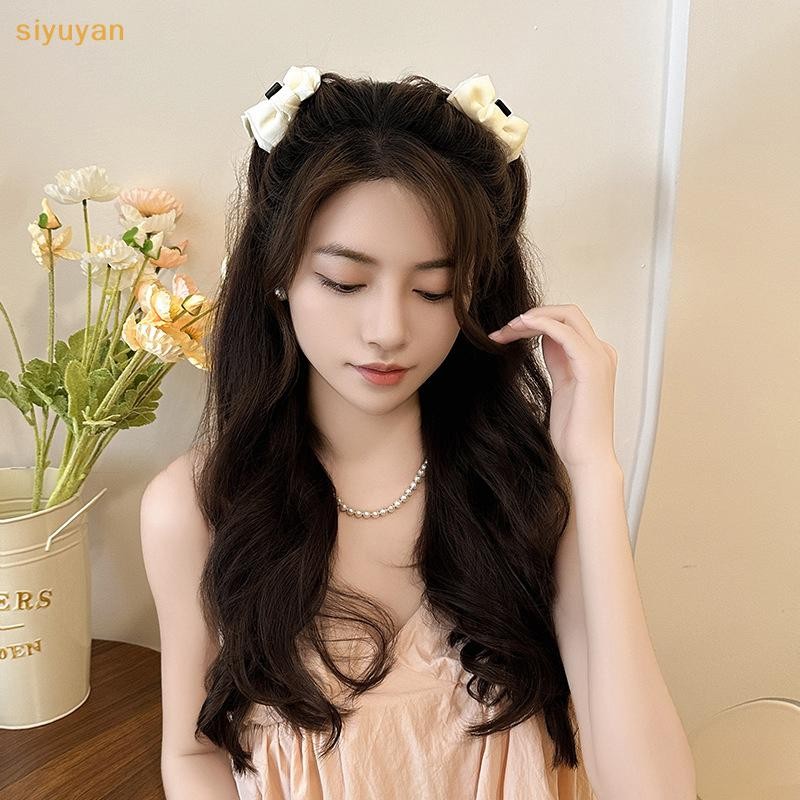 Siyuyan 2 Chiếc Nơ Đen Móng Vuốt Tóc Nhỏ Nữ Cô Gái Kẹp Tóc Bên Kẹp Trán Nổ Kiểu Tóc Kẹp Mũ Đội Đầu Ngọt Ngào VN