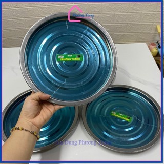 Dĩa lót bếp cồn - Khay lót bếp cồn tròn - Mâm lót bếp cồn inox (ngang 26cm - cao 1.8cm) - Phương Trang