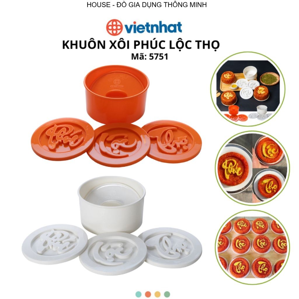 Khuôn Xôi Chữ Phúc Lộc Thọ Chính Hãng VIỆT NHẬT (Mã 5751)
