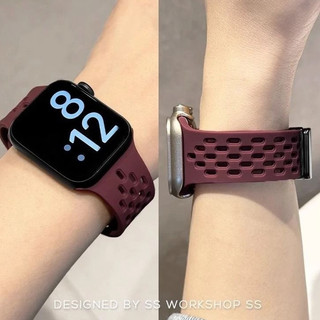 Thích hợp cho Apple Watch iWatch Series 10 46mm 9 8 7 SE Dây đeo đồng hồ silicon gấp từ tính Ultra 49mm.45mm.44mm.40mm.41mm.42mm.38mm.