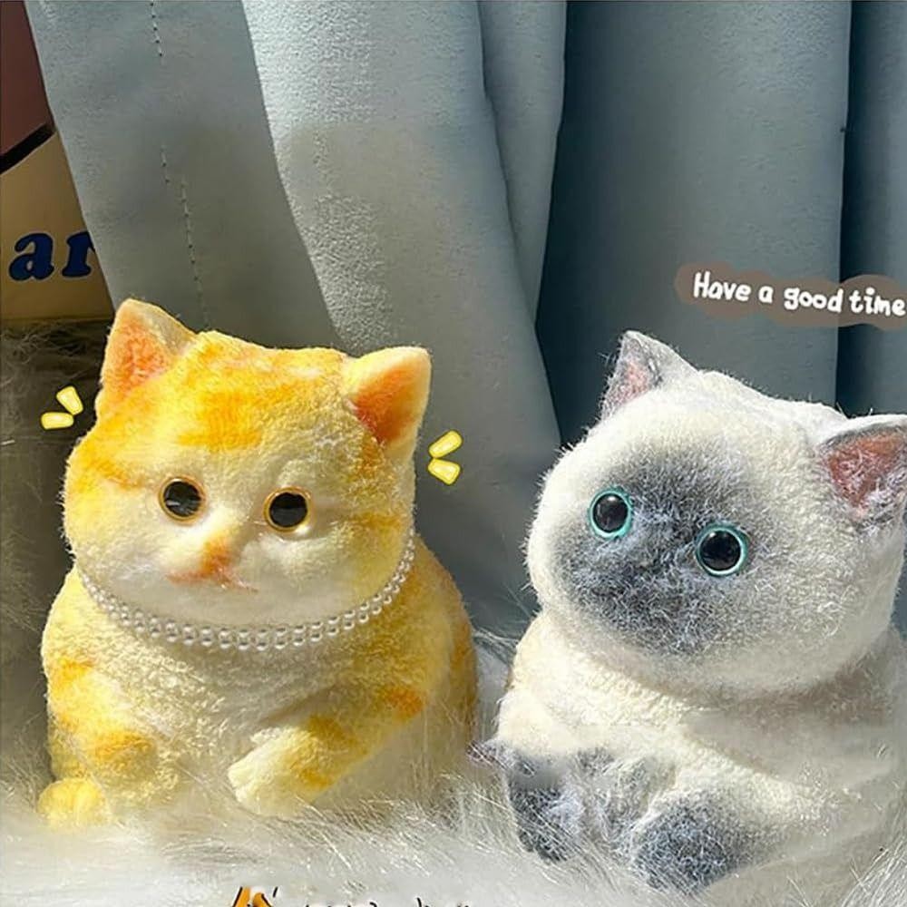 SMILE Squishy Relief Bóp Đồ chơi cho mèo, Với bề mặt đổ xô Đồ chơi giảm căng thẳng cho mèo Squishy Fidget, Thư giãn lo âu Đồ chơi bóp mềm hình mèo dễ thương lớn cho người lớn Trẻ em