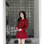 Set dạ tay lông + chân lông khuy bạc - QP Closet BYJOLIE