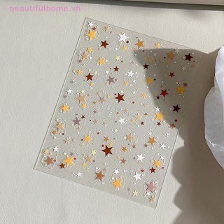 [Beautifulhome] 5D Relief Nhiều Màu Sắc Ngôi Sao Móng Tay Nghệ Thuật Dán Nhiều Mangxing Trang Trí Móng Tay Đề Can Tự Dính Phụ Kiện DIY [Làm Đẹp]
