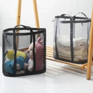 [Vận chuyển nhanh] Giỏ quần áo bẩn THEHOMECO, Giỏ đựng đồ lặt vặt Lưới đựng đồ giặt có thể gập lại, Giỏ đựng đồ chơi trẻ em dung tích lớn có thể treo chất lượng cho Hone
