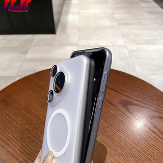 [JLK] Ốp điện thoại từ tính mờ siêu mỏng cho Huawei Pura 80 Ultra Pura70 P70 P80 Pro Vỏ cứng chống sốc trong suốt mờ