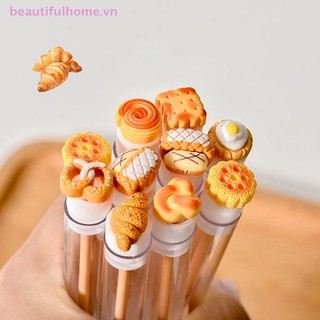 [Beautifulhome] 10 Ống chải lông mi có tay cầm bánh mì hoạt hình Bàn chải trang điểm nối dài mi Lược chải lông mày chống bụi Dụng cụ làm đẹp [làm đẹp]