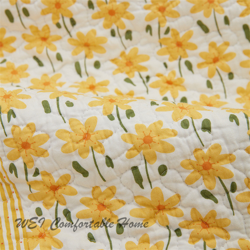 Bọc ghế sofa cotton phong cách đồng quê, hoa cúc tươi, thoáng khí, bọc ghế sofa cho mọi mùa, đệm sofa in hình