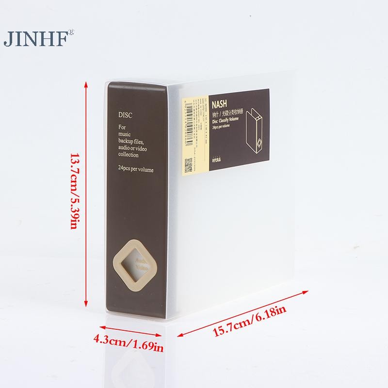 Jinhf 24 Đĩa CD DVD Sắp Xếp Giá Đỡ Hộp Bảo Quản Album Cứng Hộp Dung Lượng Di Động HOT