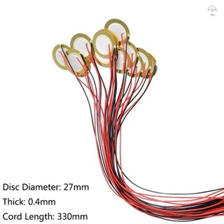 15 Chiếc Piezo Pickup 27 Mm Piezo Khuếch Đại Đĩa Piezo Đầu Chuyển Đổi Đĩa Tiếp Xúc Micro Kích Hoạt Cảm Biến Âm Thanh Với 13 inch Dẫn Cho Đàn Guitar Acoustic Trống