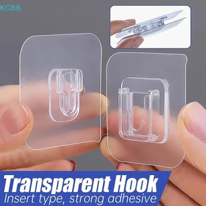1-10 Cặp Móc treo tường dính hai mặt Cốc hút trong suốt Móc hút phòng ngủ Nhà bếp Giá đỡ tổ chức đa năng [BK]