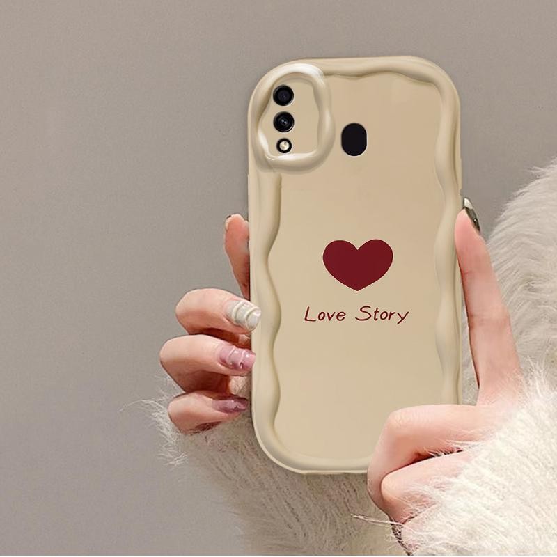 Vỏ Silicon Hoạt Hình Cho Samsung A20 / Samsung A30 3D Art TPU Mềm Dễ Thương Kem Cặp Đôi Cô Gái Thư Tình Thẩm Mỹ Ốp Điện Thoại Chống Sốc