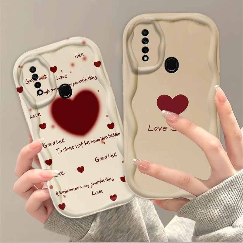 Vỏ Silicon Hoạt Hình Cho OPPO A31 2020 3D Art TPU Mềm Dễ Thương Kem Cặp Đôi Cô Gái Thư Tình Thẩm Mỹ Ốp Điện Thoại Chống Sốc