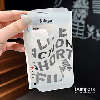 ibumpers Ốp Điện Thoại iPhone Họa Tiết Văn Bản Biến Dạng Đơn Giản Ốp Lưng Trong Suốt Nhám Mờ Chống Bẩn Chống Sốc Cho IPhone 16 15 14 12 13 11 Pro Max IP 7 8 Plus X XS XR