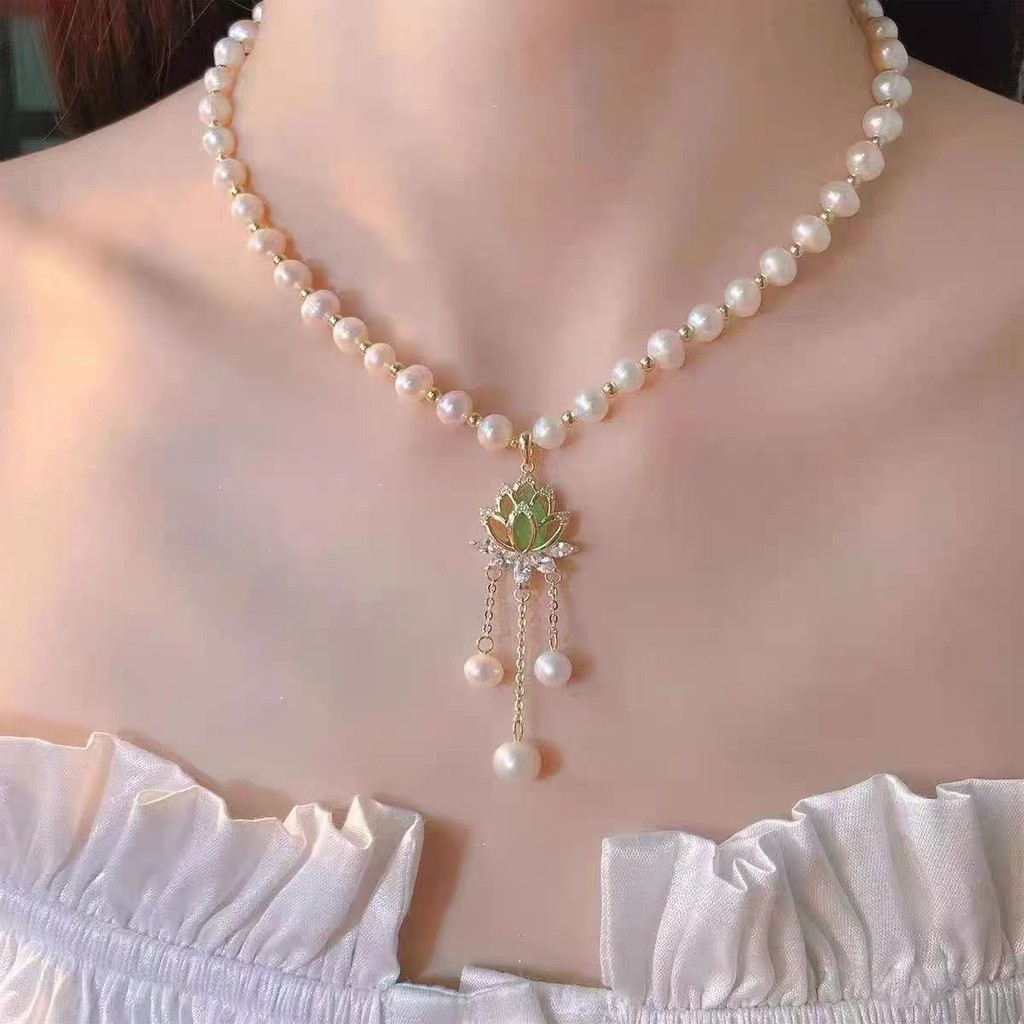 YT2 Thiết Kế Thời Trang Nhẹ Sang Trọng Không Phai Màu Vòng Cổ Ngọc Trai Đa Năng Thanh Lịch Xương Đòn Vòng Cổ Bán Chạy TY2