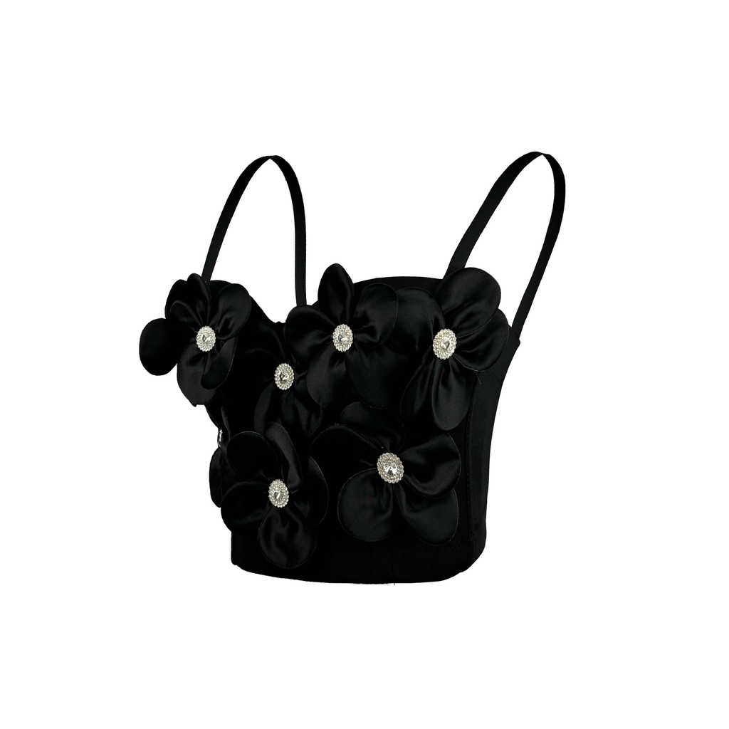 Trắng Ba Chiều Hoa Gợi Cảm Corset Xương Cá Áo Ngực Coaster Cao Cấp Mặc Ngoài Shapewear Sling