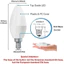 Bóng đèn LED nến OIMG Đầu / đuôi E12 E14 E27 Ánh sáng ấm / trắng 3W 5W 7W Trang trí nhà cửa Mặt dây chuyền Bóng đèn