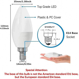 Bóng Đèn LED Nến E12 E14 E27 SMD2835 220V Đèn Tiết Kiệm Năng Lượng Cho Đèn LED Chiếu Sáng Gia Đình 3W 5W 7W
