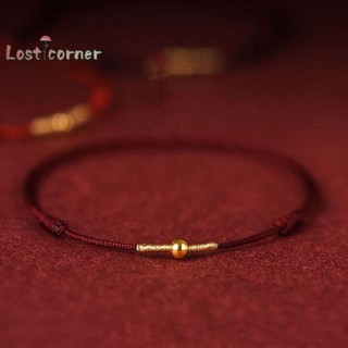 Lostcorner Thời Trang Handmade Vòng Tay Dây Đỏ Vòng Tay May Mắn Nam Nữ Người Yêu Bạn Thân Nhất Vòng Tay May Mắn Vòng Chân Kích Thước Điều Chỉnh Mới