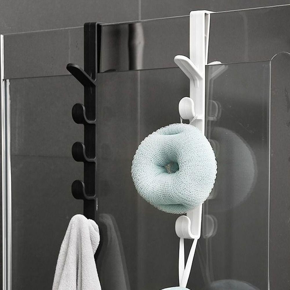 Móc treo cửa 5 cái không dấu vết, móc áo treo tường bền bỉ cho túi quần áo, mũ, ví