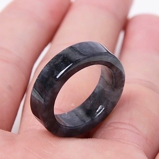 💦[1515 Người Đã Thu Thập] Nhẫn Ngọc Đen Jadeite Nhẫn Cặp Nhẫn Đơn Giản Nhẫn Cảnh Đá Ngọc Đá Kích Thước Nhẫn Tùy Chọn