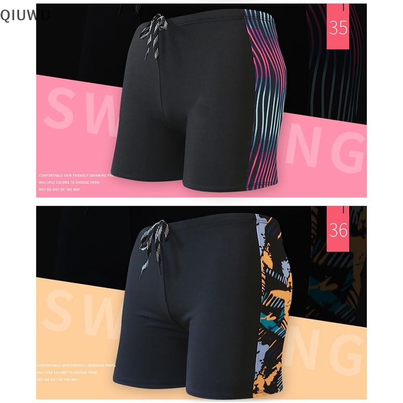 Quần Bơi QIUWU Nam Chống Mồ Hôi Người Lớn Kích Thước Lớn Nhanh Khô Boxer Quần Short Spa Đi Biển Rời Bơi.