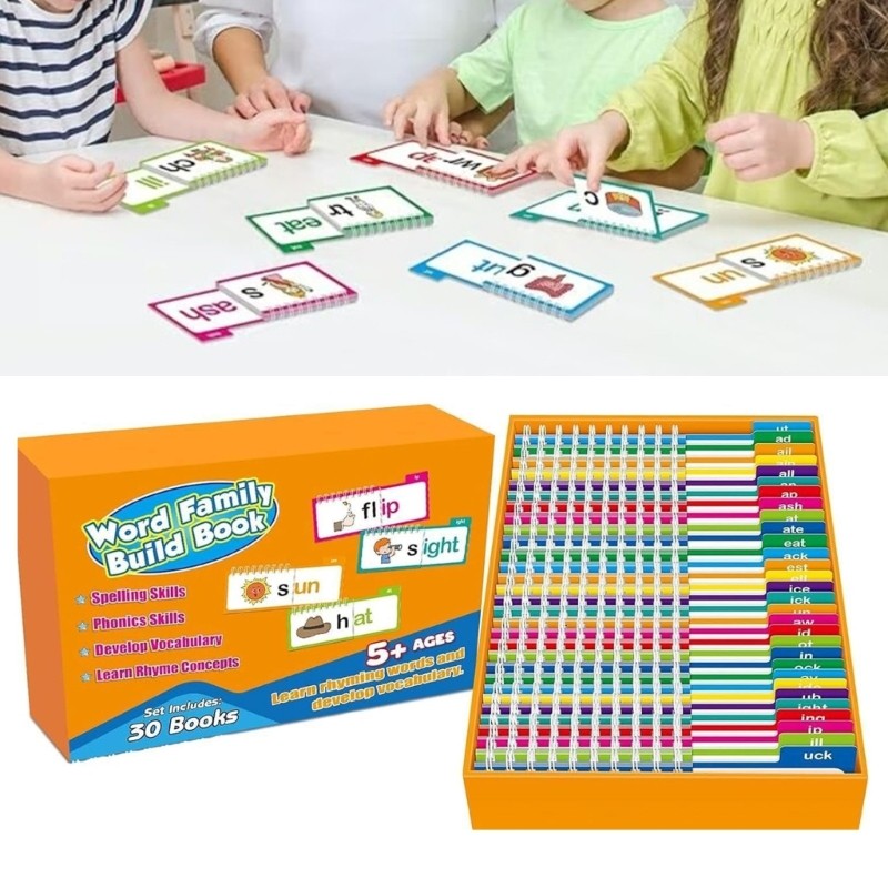 Gói 30 cuốn sách lật có vần điệu chắc chắn để khám phá ngôn ngữ sáng tạo
