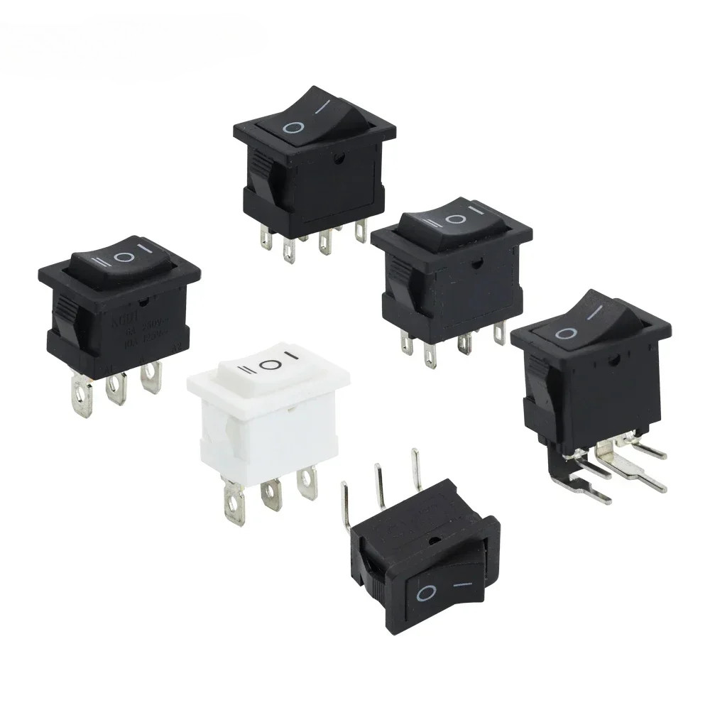 Kcd1 21 * 15mm 6A / 250V Rocker Boat Switch 2 Vị trí / 3 Vị trí 3 Pin 4 ...