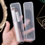 1 / 3 Hộp Bảo Quản Nhựa Trong Suốt Cho Bút Chì Lông Mày Cọ Trang Điểm - Dụng Cụ Làm Đẹp Chống Bụi - Dụng Cụ Sắp Xếp Bộ Đồ Ăn Đa Năng
