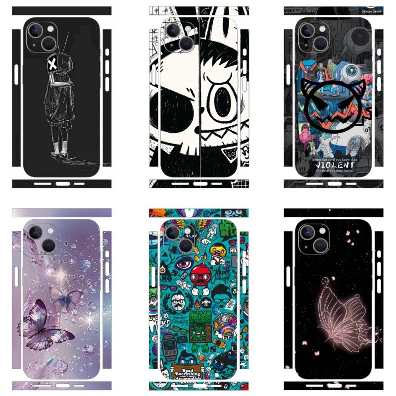 Dành Cho iPhone 12 11 Pro max mini x xs max xr Miếng Dán Bảo Vệ Mặt Sau full cover Trong Suốt Bảo Vệ Phim Hoạt Hình