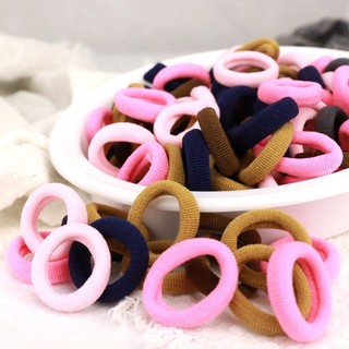 [3-5 Ngày Đến] Nhẫn Tóc Co Giãn Cho Trẻ Em 20mm Nylon Mềm Không Phai Màu, 100 Dây Buộc Tóc Nhiều Màu Sắc Cho Bé Gái, Băng Đô Quấn Tóc Tròn Nhẹ Nhàng Cho Bé Sử Dụng Hàng Ngày